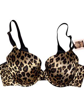 Secret Treasures Bra Lightly Lined Underwire Leopard Animal Print Bra 36 C NWT